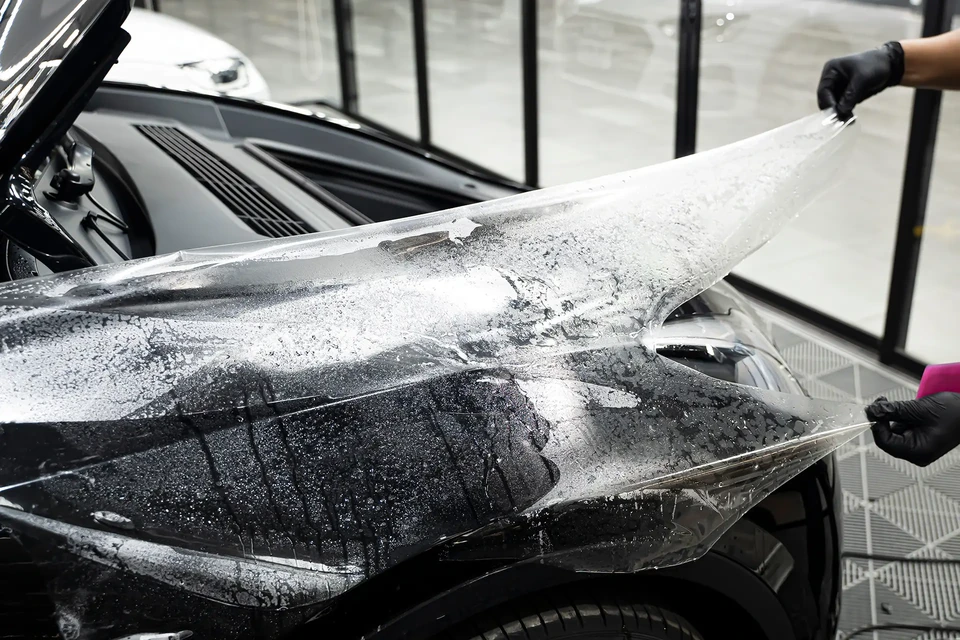 Travailleur installant une fenêtre en plastique à l'intérieur