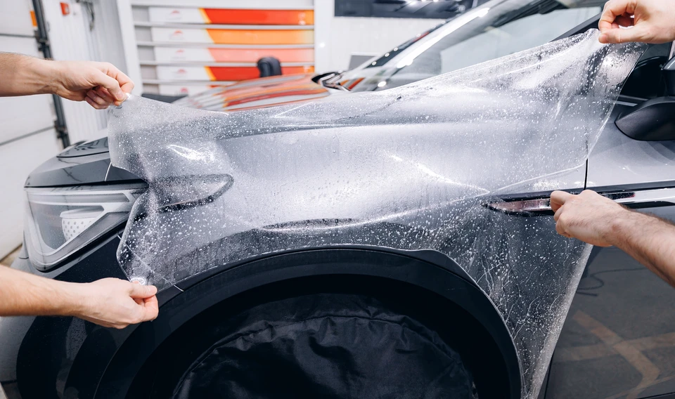 Gros plan sur un absorbeur de choc de voiture et un ressort